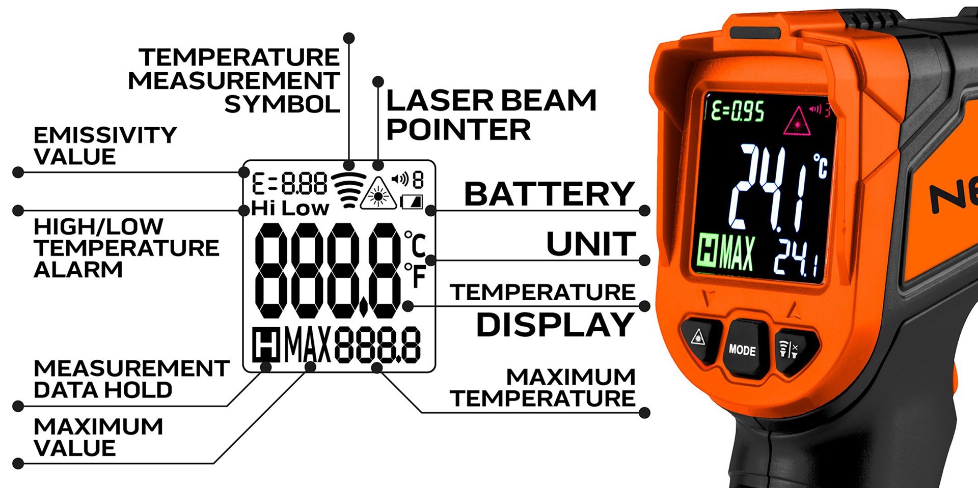 NEO tools 75-276 pyrometer | 75-276