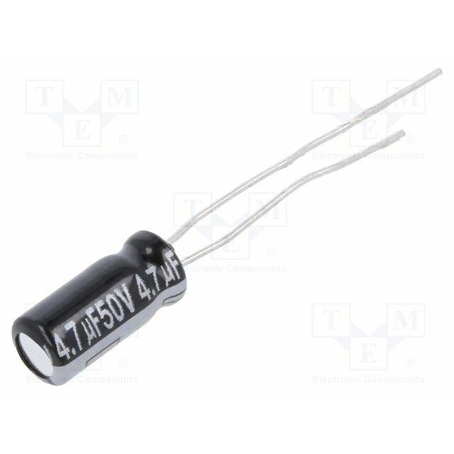 PANASONIC Capacitor: electrolytic; THT; 4.7uF