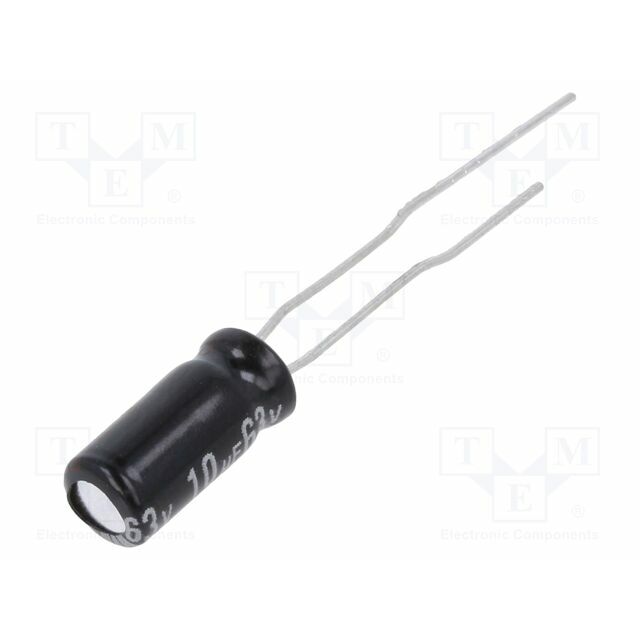PANASONIC Capacitor: electrolytic; THT; 10uF; 63VDC