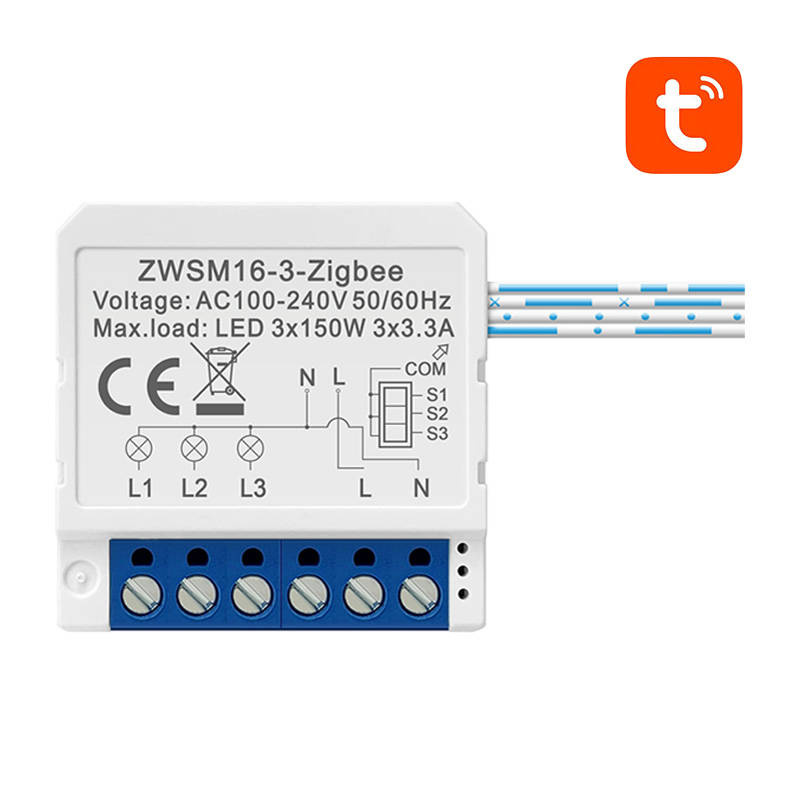 Smart Switch Module ZigBee Avatto ZWSM16-W3