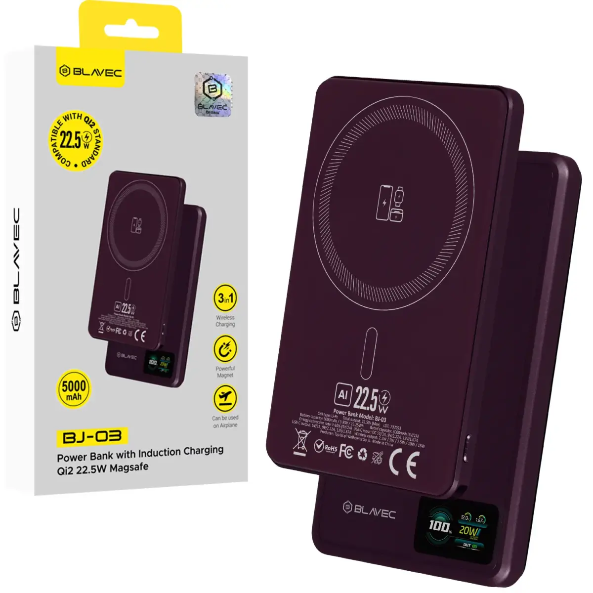 Blavec Power Bank 5000mAh BJ-03 Ultra
