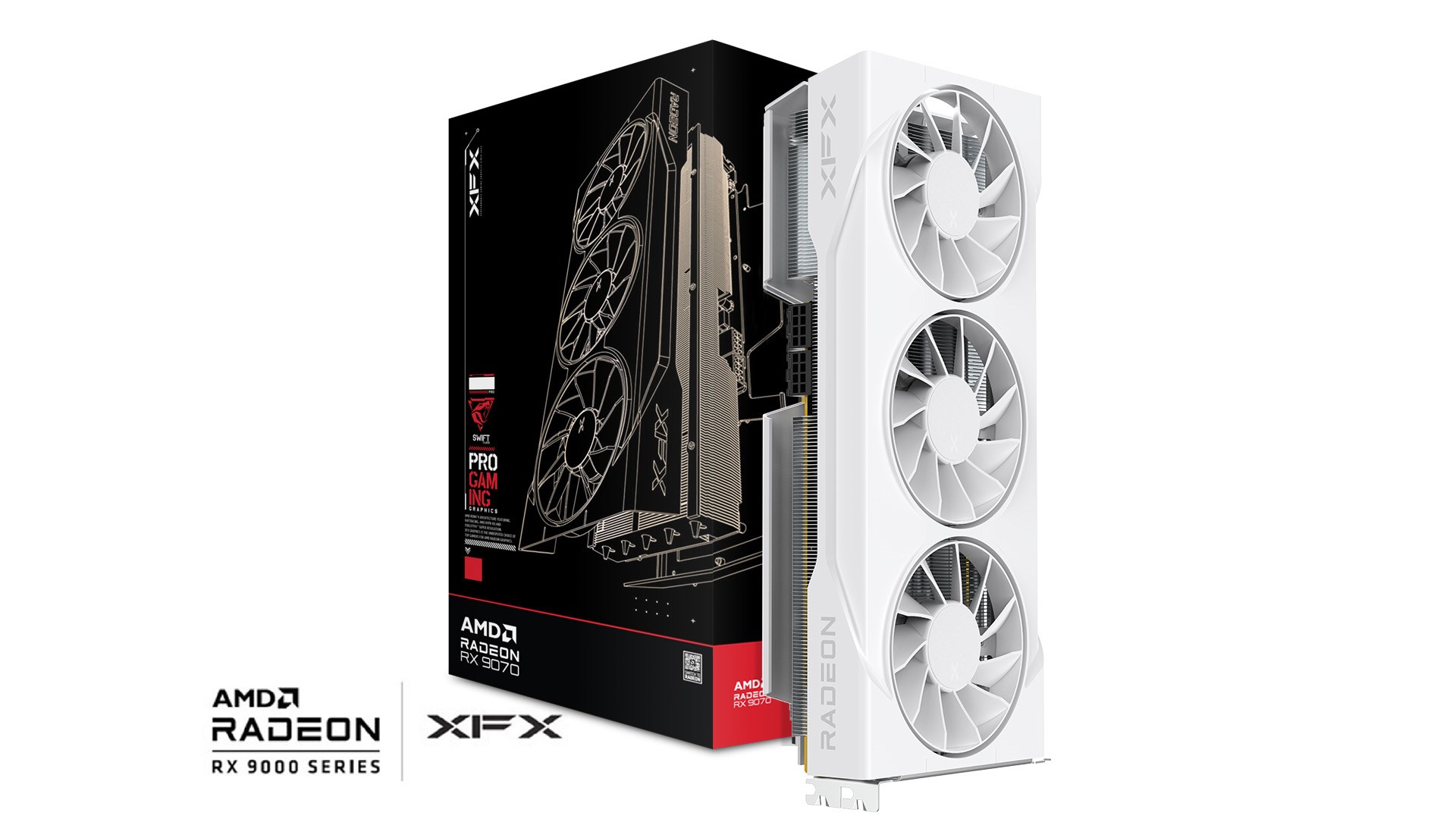 XFX Swift RX 9070GRE White Tri-Fan