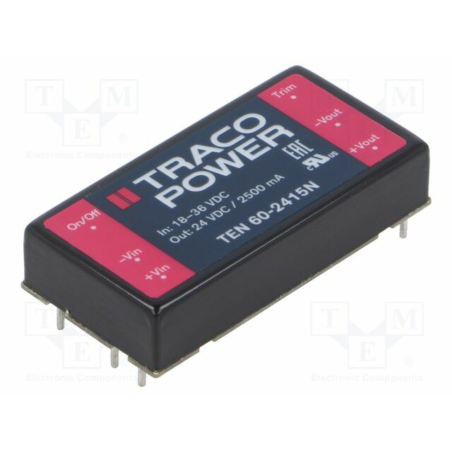 TRACO POWER Converter: DC/DC; 60W; Uin: