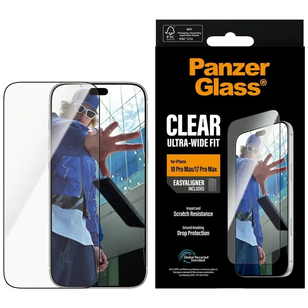 PanzerGlass Clear Ultra-Wide Skærmbeskytter til iPhone