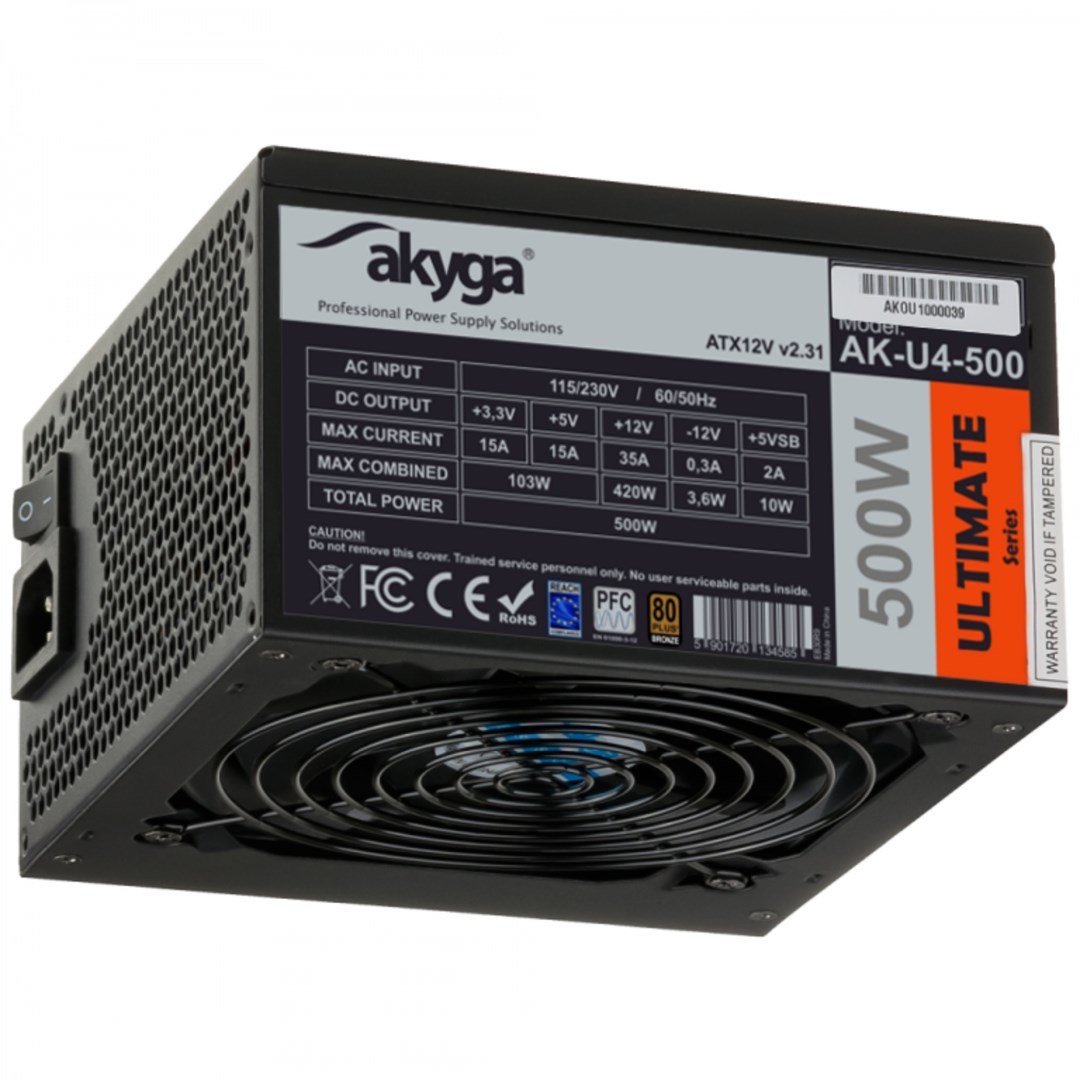 AKYGA Power supply: computer; ATX; 500W