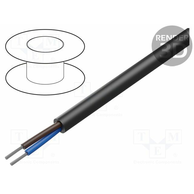 Wire; THERMFLEX® 180 EWKF; 2x0.75mm2