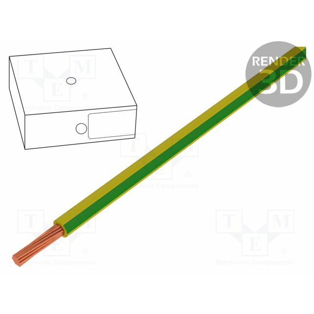 Wire; H07V2-K; stranded; Cu; 6mm2; 10AWG