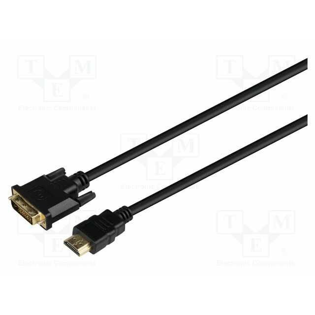 SAVIO Cable; DVI-D (18+1) plug,HDMI