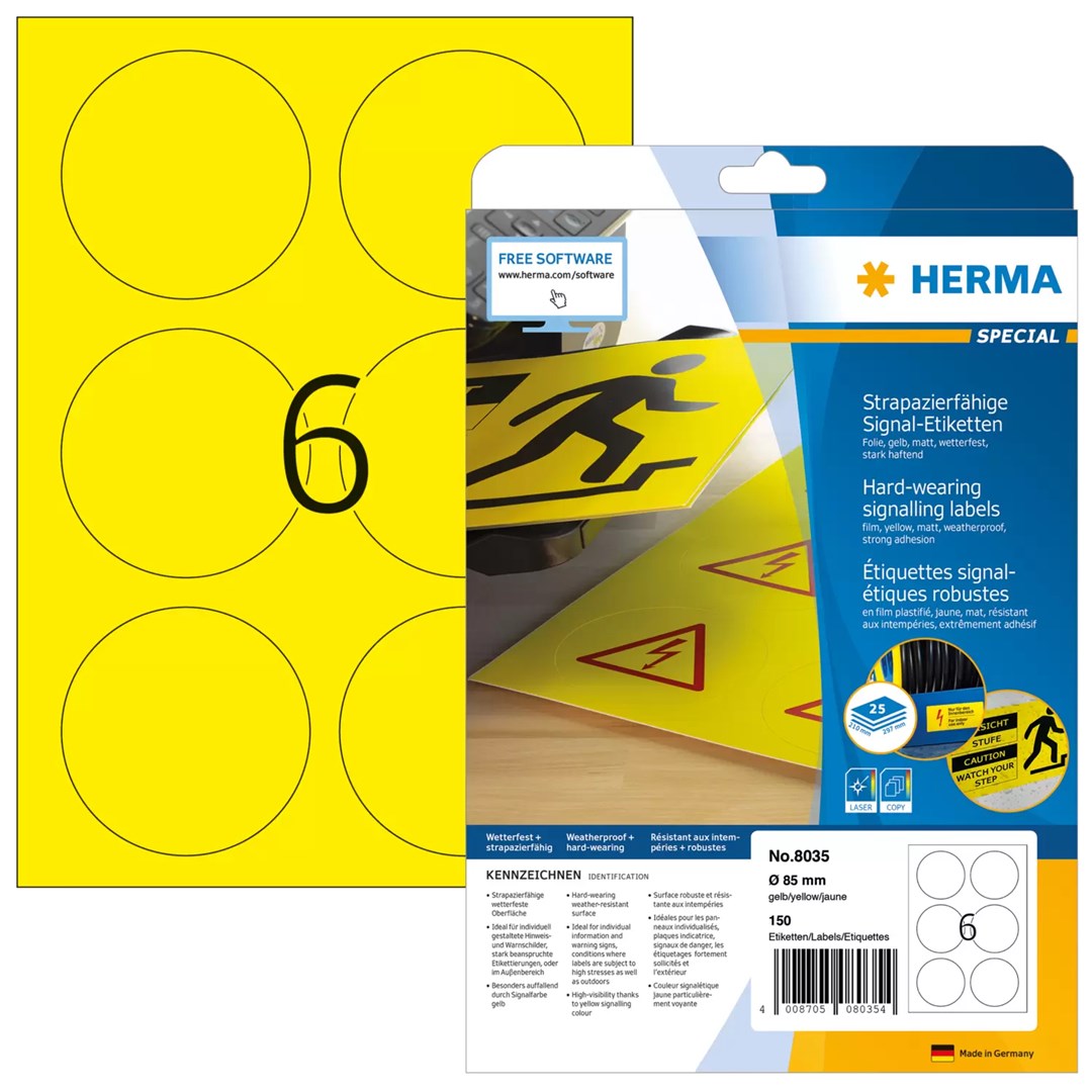 HERMA signālu zīmes A4 85 mm