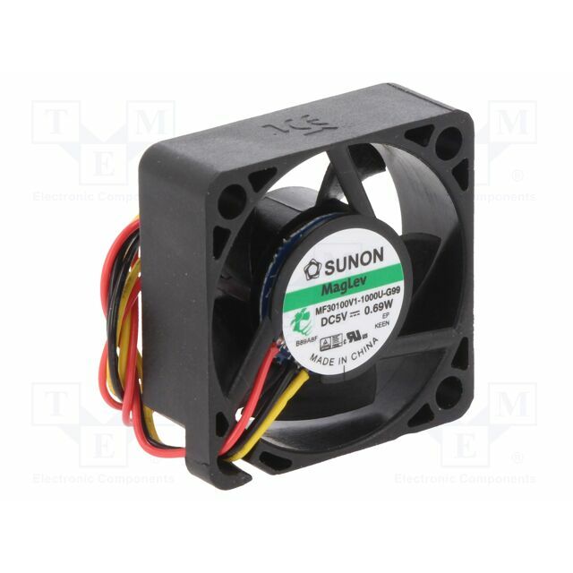 SUNON Fan: DC; axial; 5VDC; 30x30x10mm