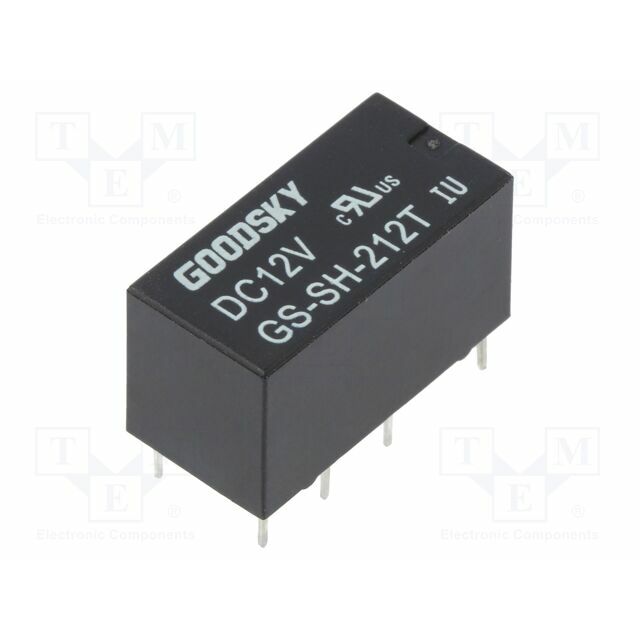GOODSKY Relay: electromagnetic; Ucoil: 12VDC; DPDT