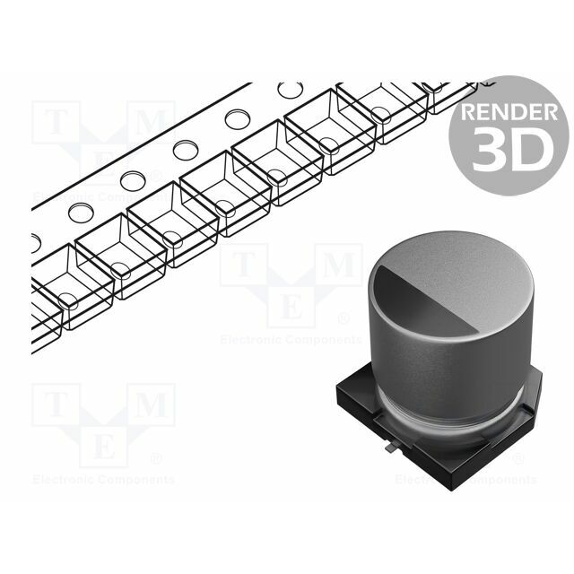 PANASONIC Capacitor: electrolytic; SMD; 100uF; 35VDC