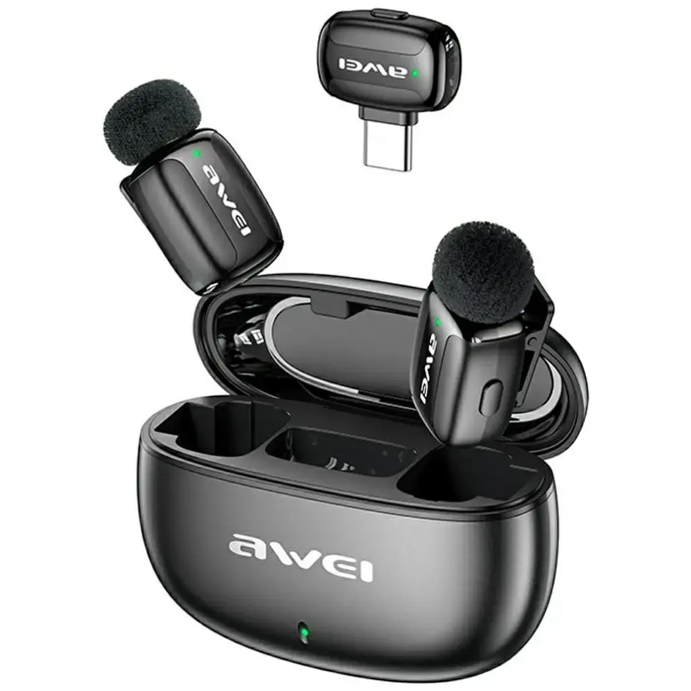 Wireless Lavalier Microphone AWEI MK5 Duo