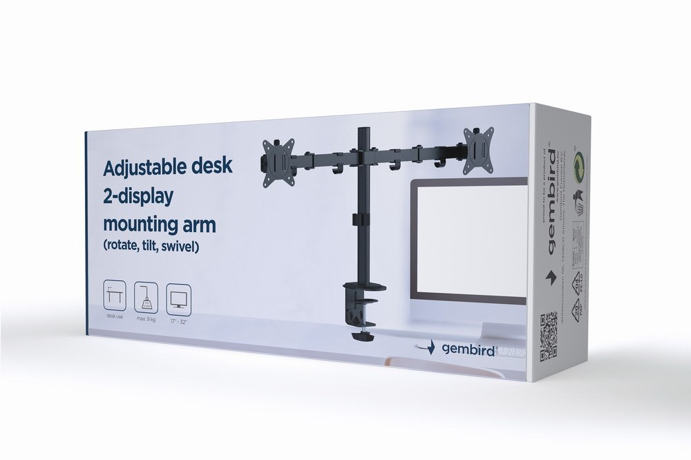 GEMBIRD Holder; 9kg; 17÷32"; black; Arm