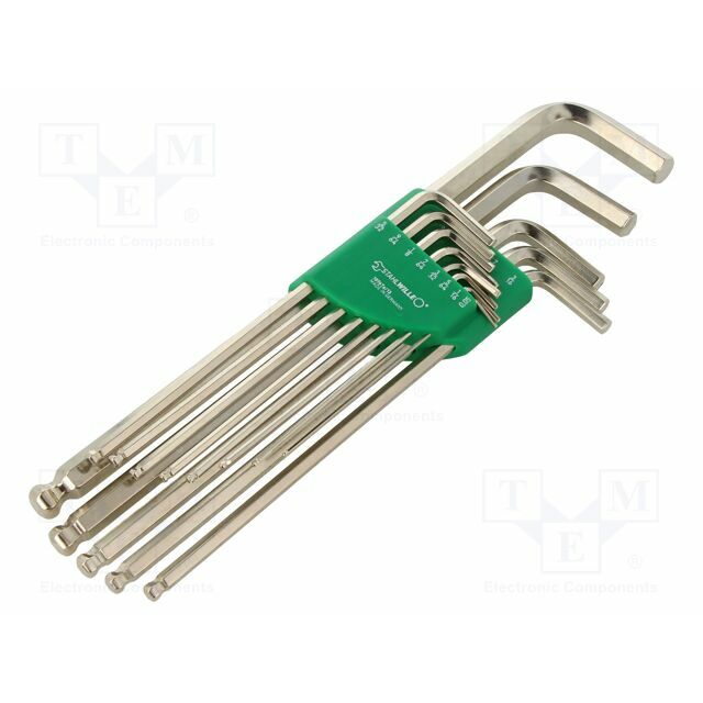 STAHLWILLE Wrench-set; hex key,spherical; chromium