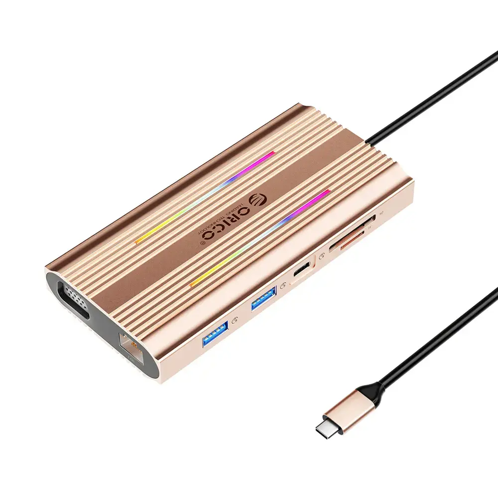 Orico USB-C 12w1 RGB | 2xUSB-A