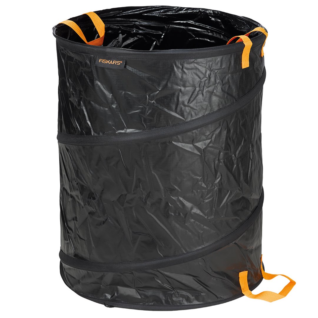 FISKARS Solid PopUp-Gartensack, 172 Liter (schwarz/orange)