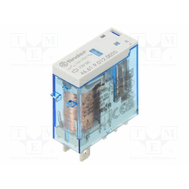 FINDER Relay: electromagnetic; Ucoil: 12VDC; SPDT