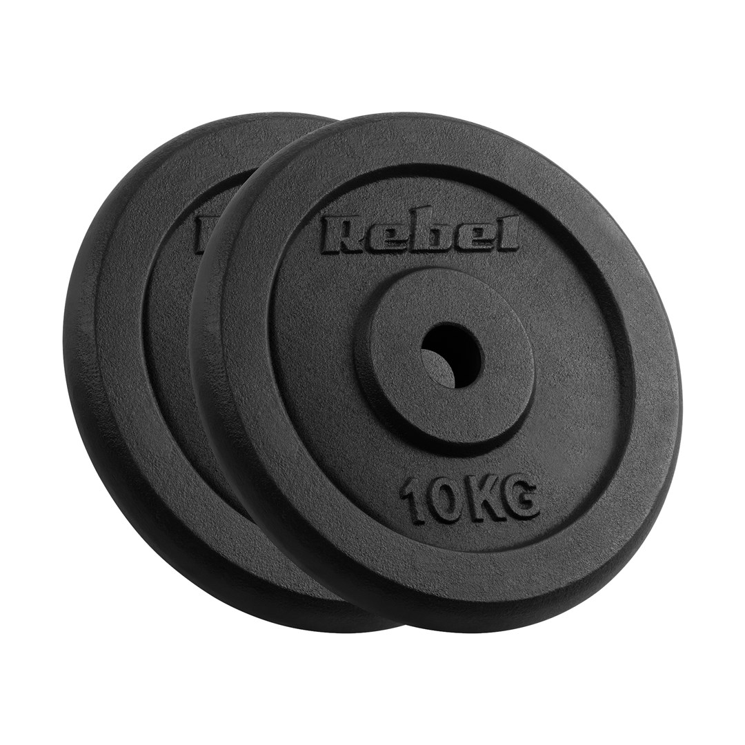 Cast iron weight set 2x10kg, bore