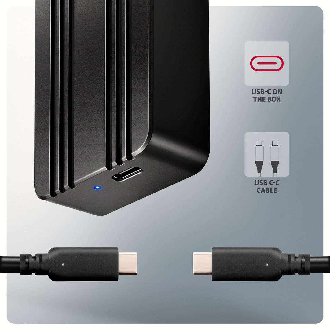 AXAGON USB-C 40Gbps external enclosure for