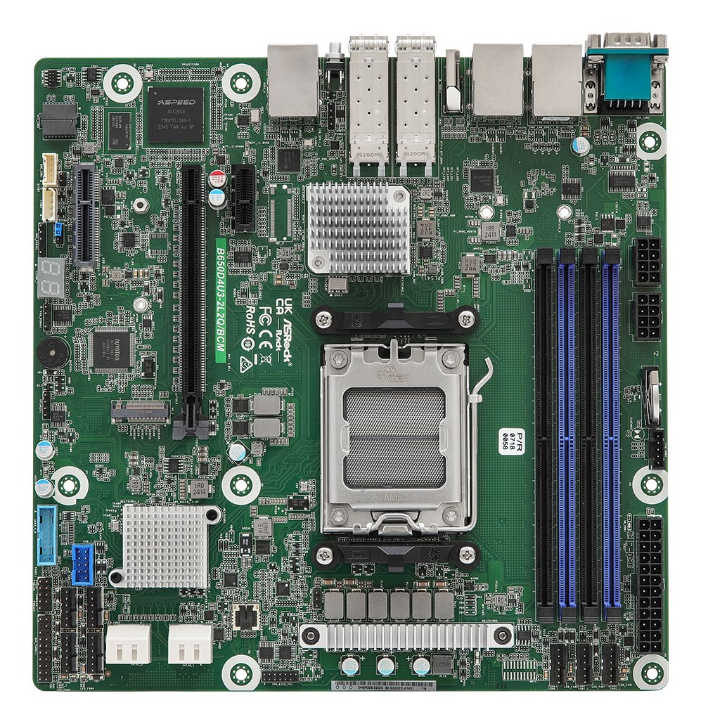 Asrock B650D4U3-2L2Q/BCM motherboard AMD B650 Express