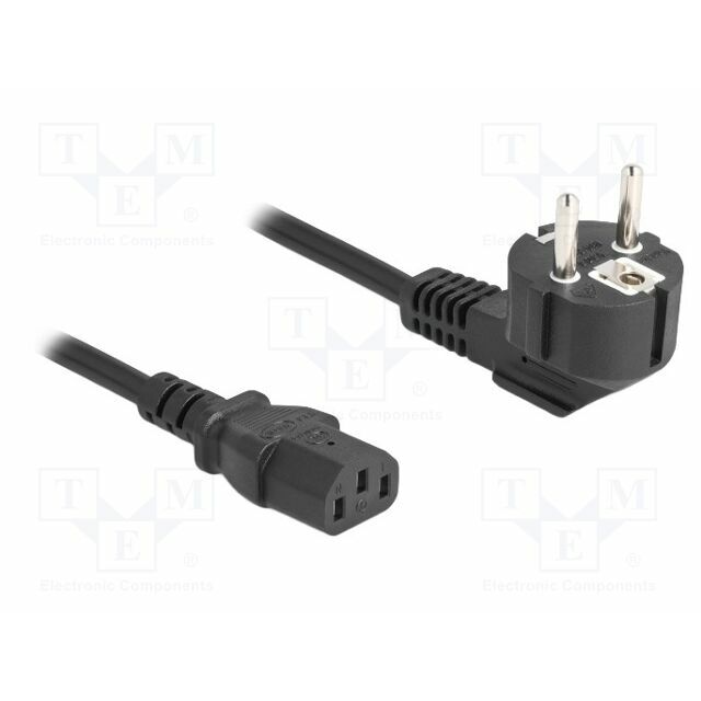 Cable; H05VV-F; 3G1mm2; PVC; 1m; black