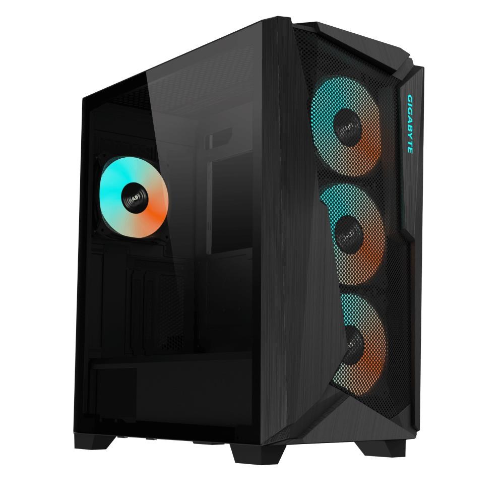 CASE MIDITOWER ATX W/O PSU/GB-C301G BLACK