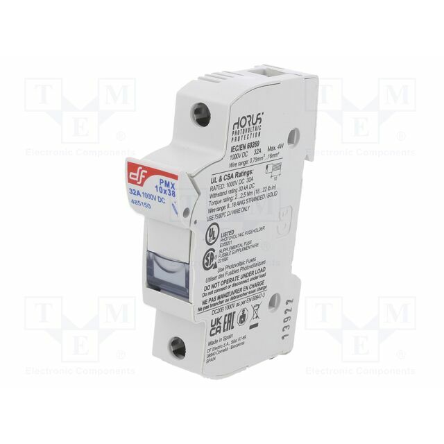 DF ELECTRIC Fuse holder; 10x38mm; for