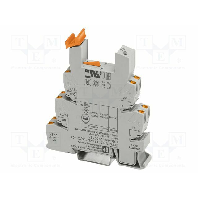 PHOENIX CONTACT Socket; Ucoil: 230VAC,230VDC