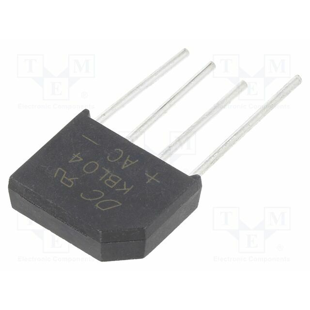 DC COMPONENTS Bridge rectifier: single-phase; Urmax: