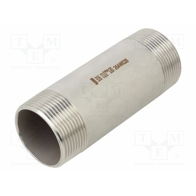 GEBO Splice terminal: connector pipe; stainless