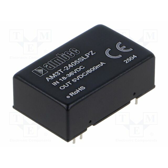 AIMTEC Converter: DC/DC; 3W; Uin: 18÷36VDC