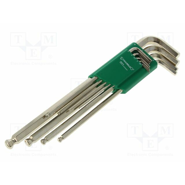 STAHLWILLE Wrench-set; hex key,spherical; chromium