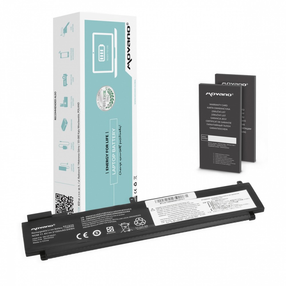 Movano Battery for Lenovo ThinkPad T460s