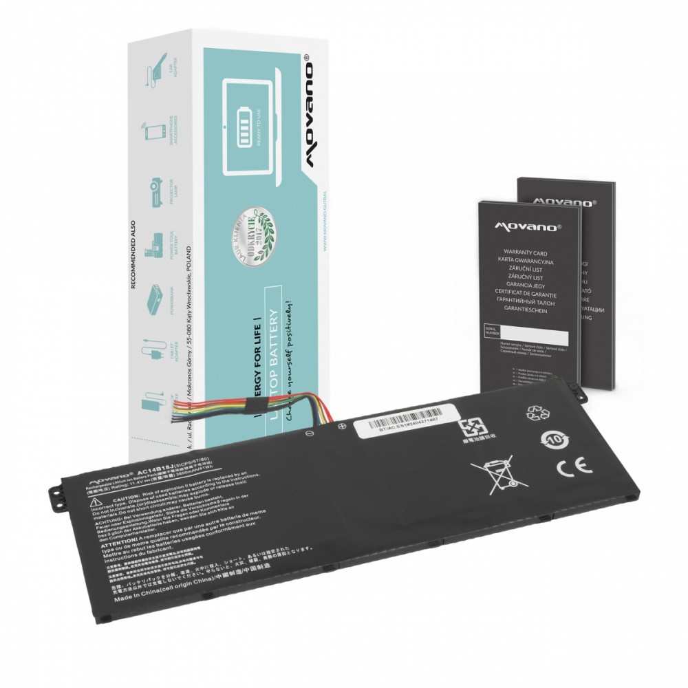 Movano Battery AC14B13J AC14B18J for Acer