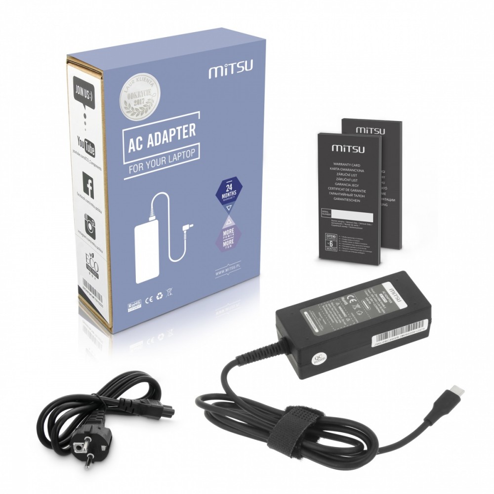 MITSU Laptop charger power supply 45W
