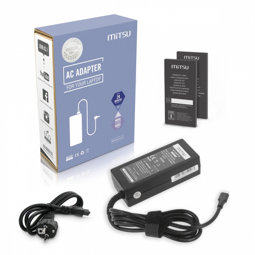 MITSU Laptop charger power supply 65W