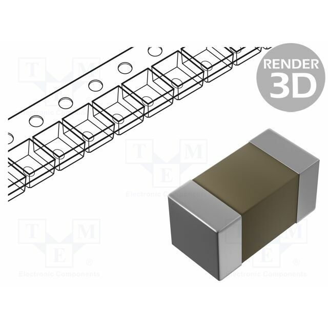 KEMET Capacitor: ceramic; MLCC; 15pF; 50V