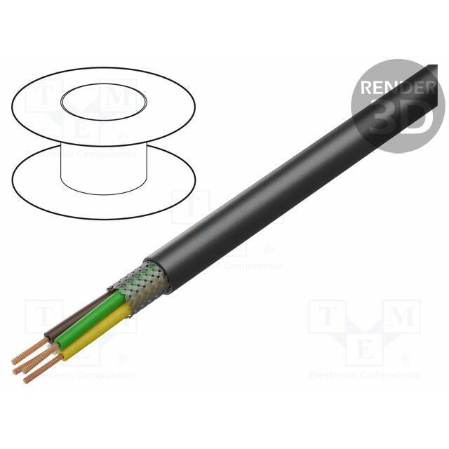 Wire; LiYCY; UNITRONIC® LIYCY BK; 8x0