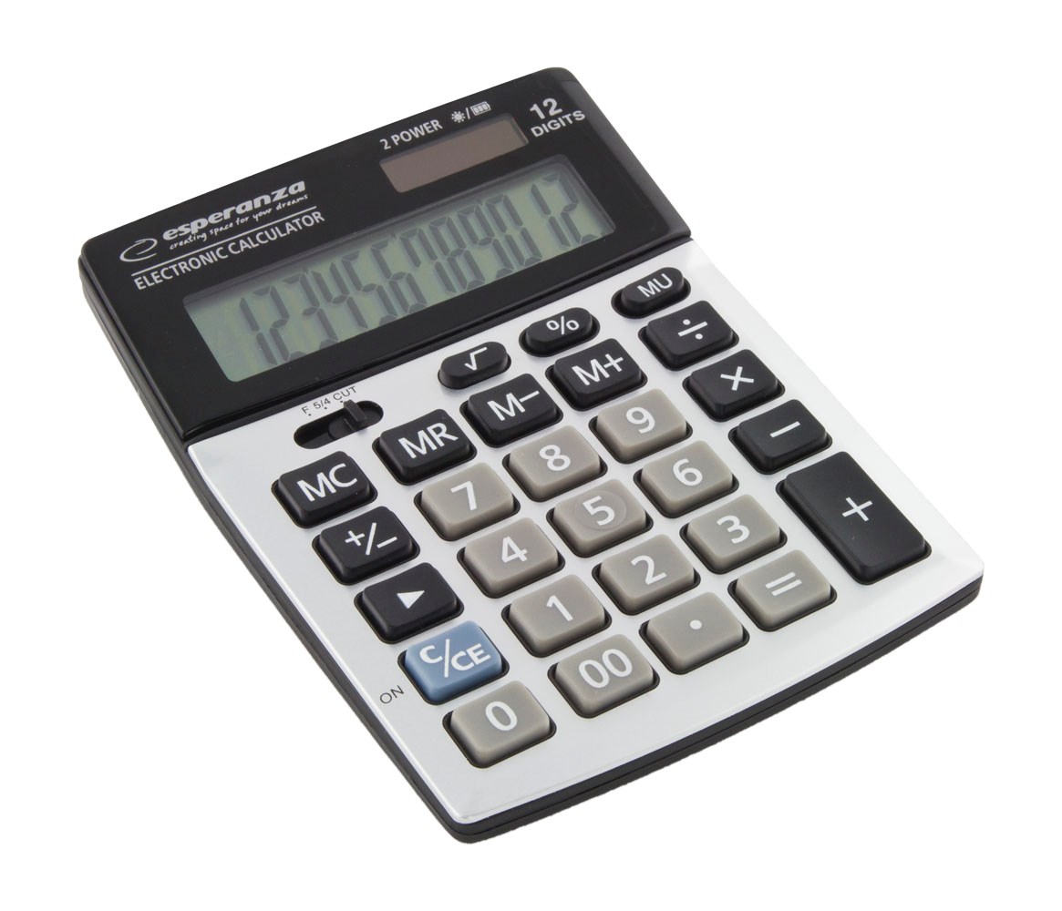 Esperanza ECL102 Kalkulātors, 12 zīmju ekrāns