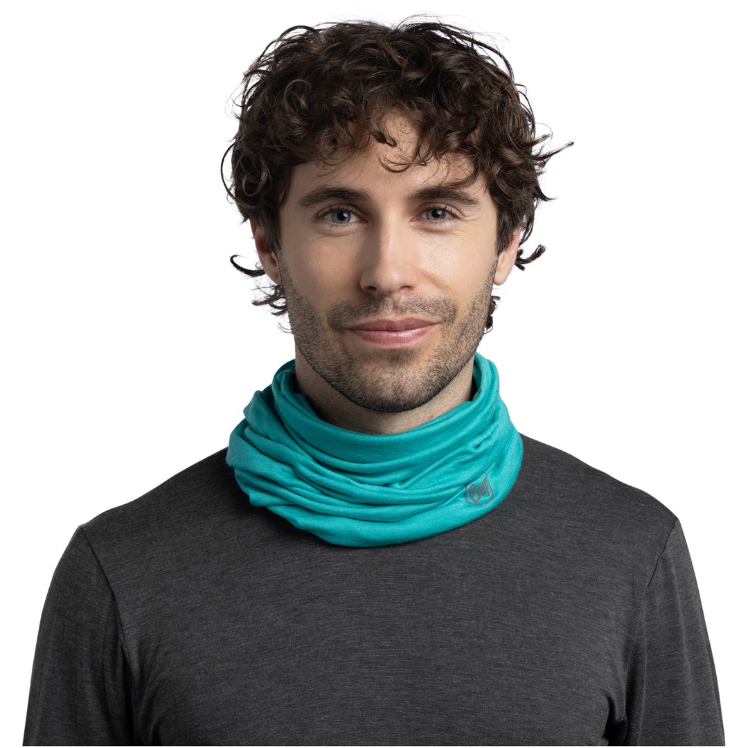Bandana BUFF MERINO LIGHTWEIGHT SOLID SEA