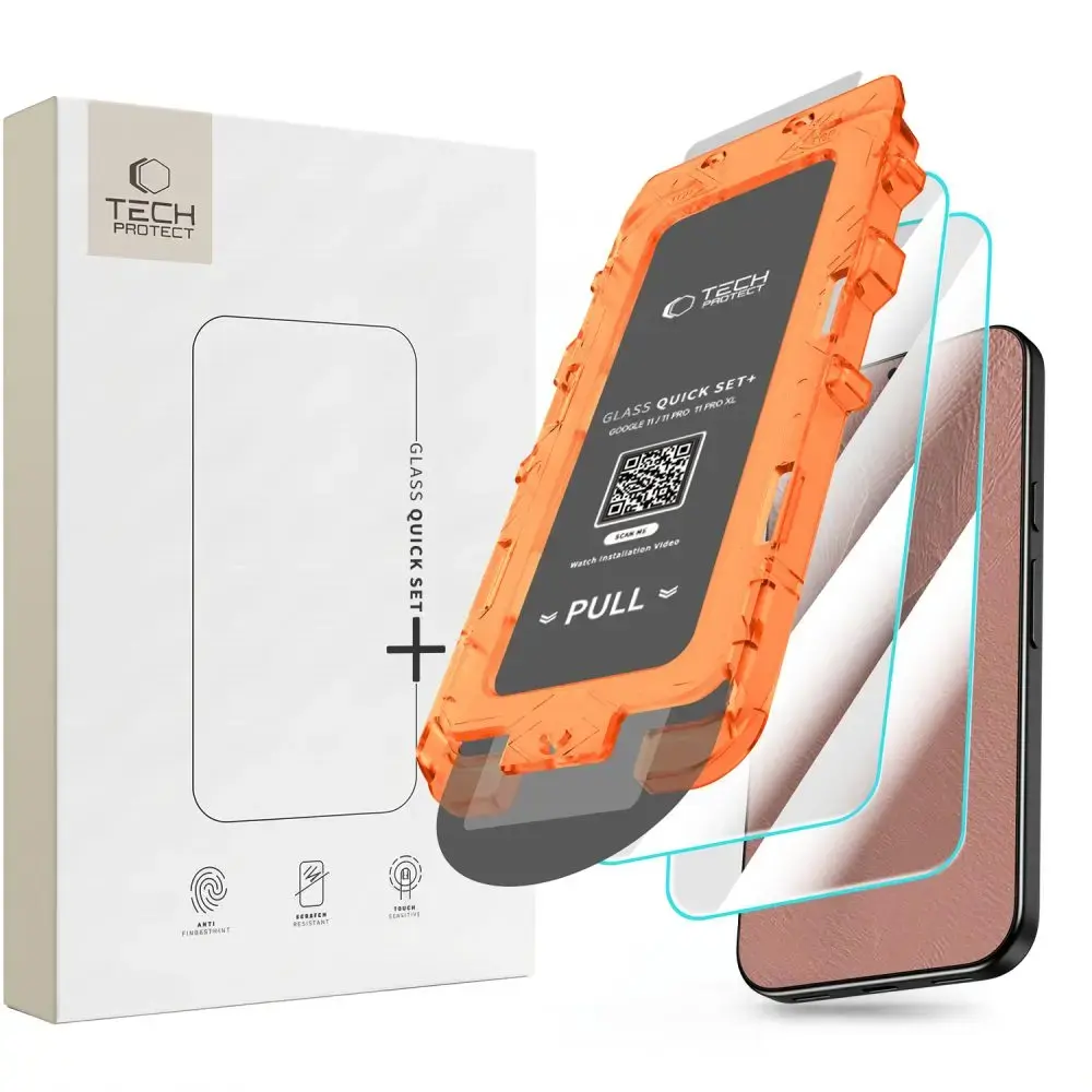 SZKŁO HARTOWANE TECH-PROTECT QUICK SET+ 2-PACK