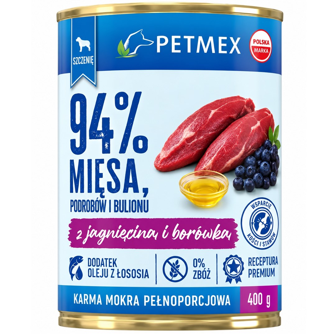 PETMEX Puppy Lamb and blueberries -