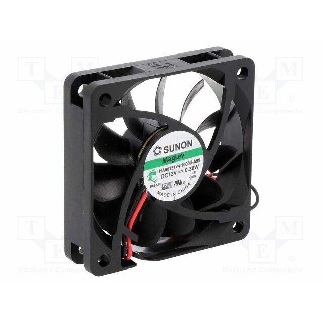SUNON Fan: DC; 60x60x15mm; axial; 12VDC