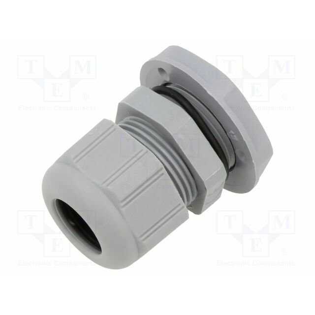 Cable gland; PG16; IP68; polyamide; grey