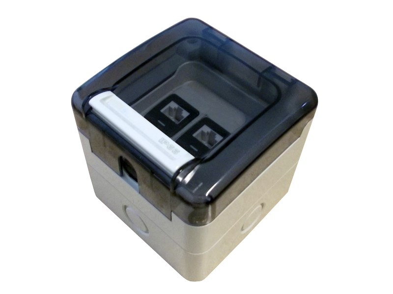 Gniazdo hermetyczne, szczelne 2 x RJ45