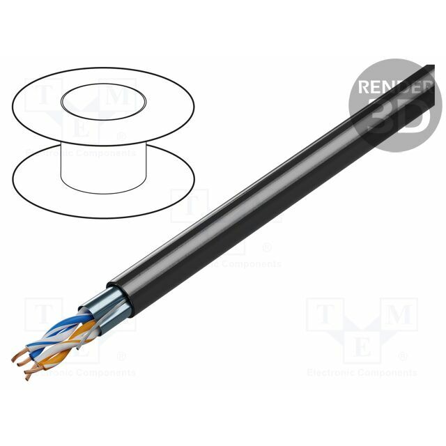 BELDEN Wire; 2x2x24AWG; stranded; Cu; shielded