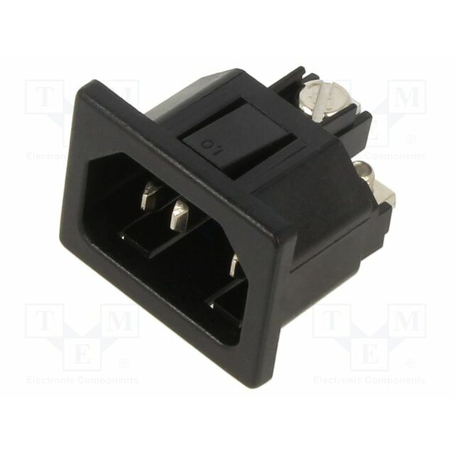 K+B Connector: AC supply; socket; male