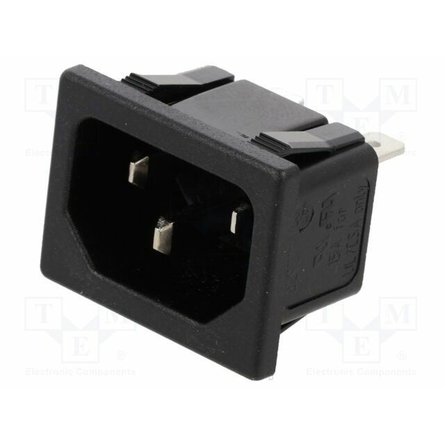 K+B Connector: AC supply; socket; male