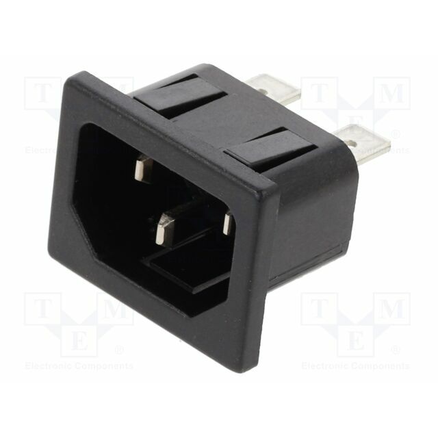 K+B Connector: AC supply; socket; male